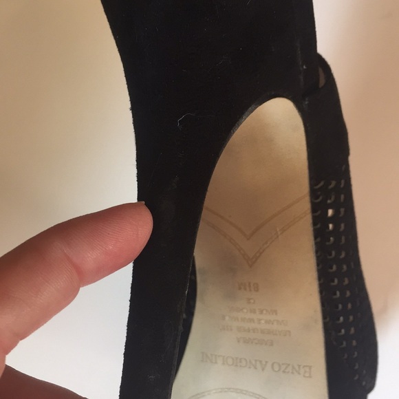 Enzo Angiolini high heels black open toe sandals - Picture 11 of 12